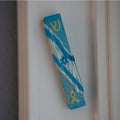 Israeli Solidarity Mezuzah Cover - Bring Our Hostages Home - Handmade Resin Judaica Case, Unique Artisan Mezuzah Holder