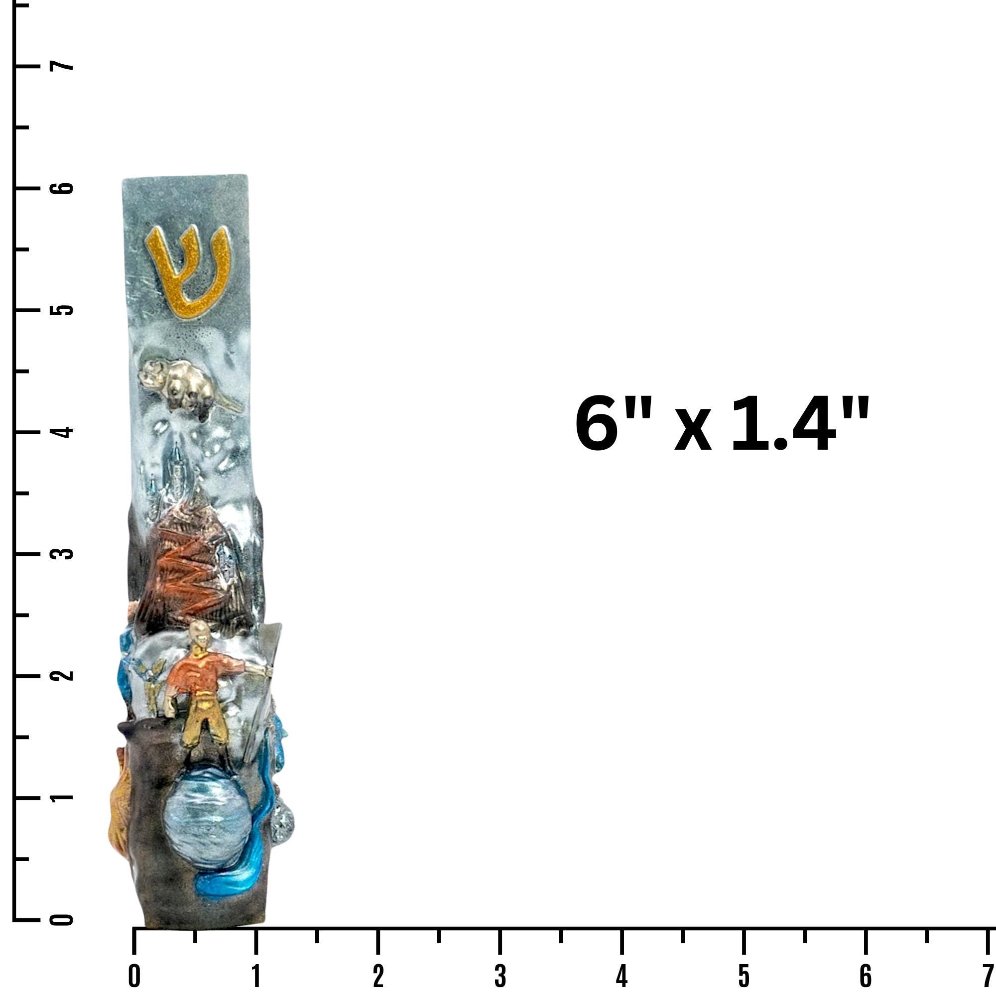 The Last Airbender - Avatar Mezuzah Cover – Handmade Resin Judaica Case, Unique Themed Artisan Mezuzah Holder