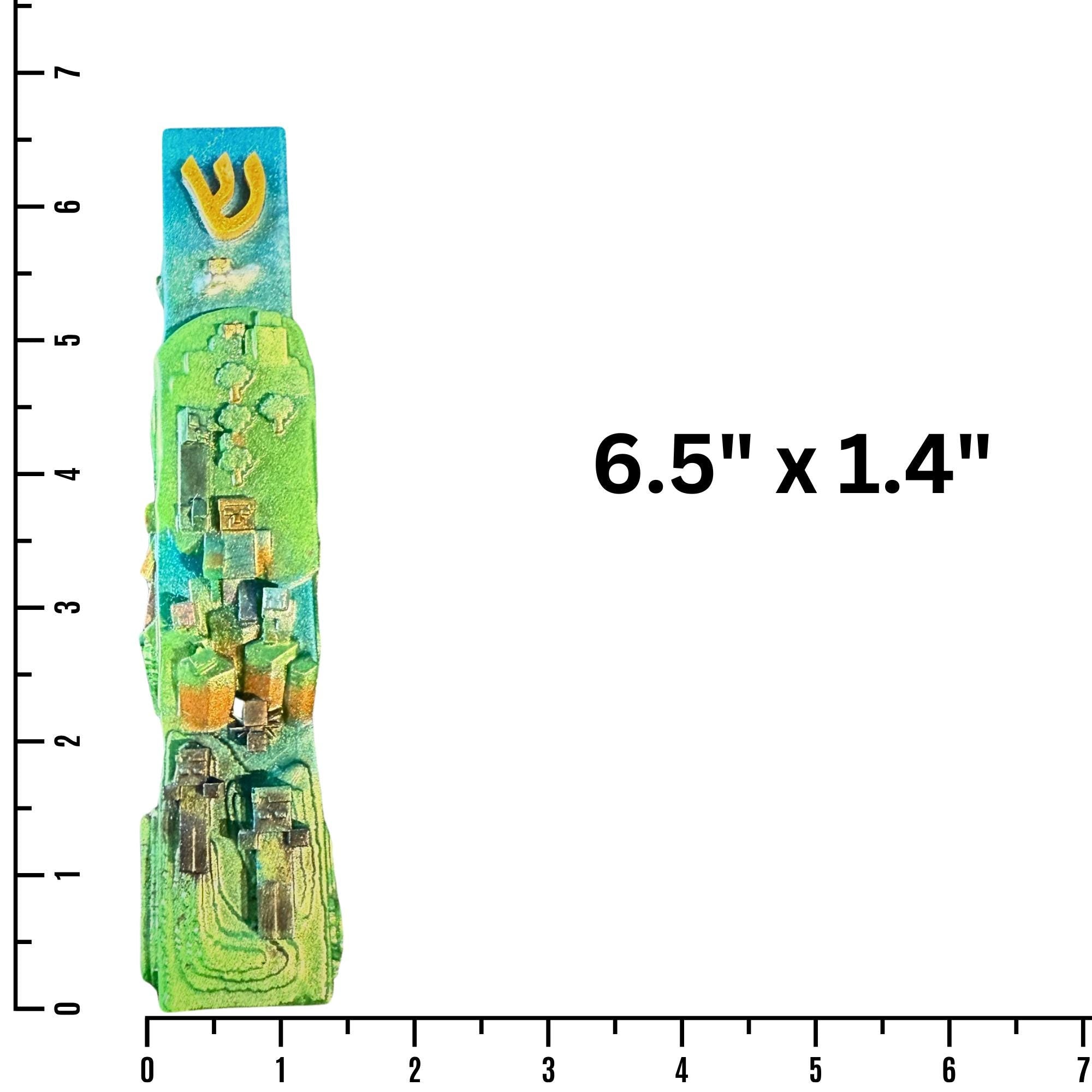 Minecraft Inspired Mezuzah Cover – Handmade Resin Judaica Case, Perfect Jewish Teenager Gift Idea Mezuzah Holder - Bar & Bat Mitzvah Gift