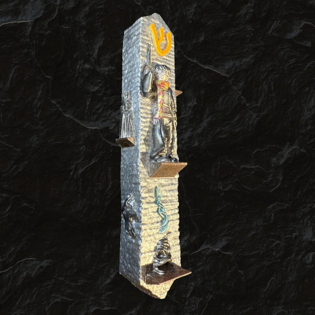 Potter Wizard Inspired Mezuzah Cover – Handmade Resin Judaica Case, Unique Themed Artisan Mezuzah Holder - Bar & Bat Mitzvah Gift