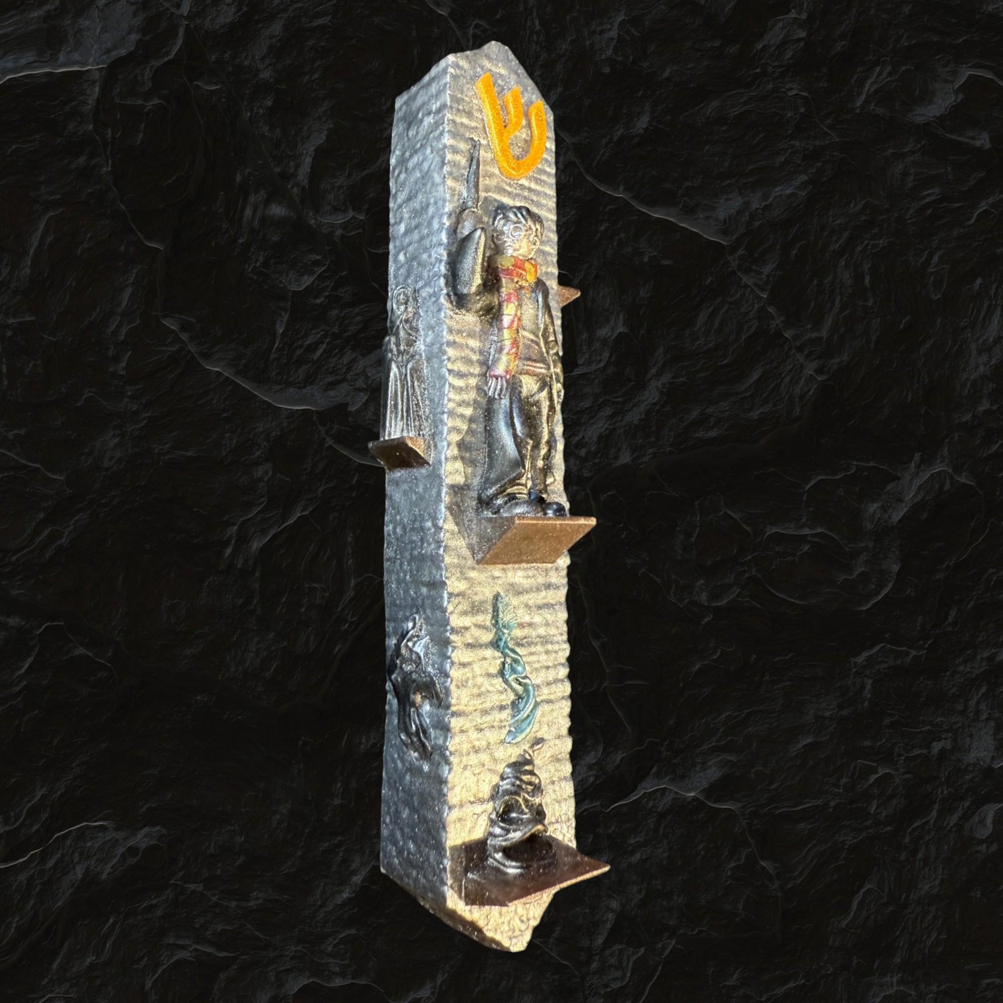 Potter Wizard Inspired Mezuzah Cover – Handmade Resin Judaica Case, Unique Themed Artisan Mezuzah Holder - Bar & Bat Mitzvah Gift