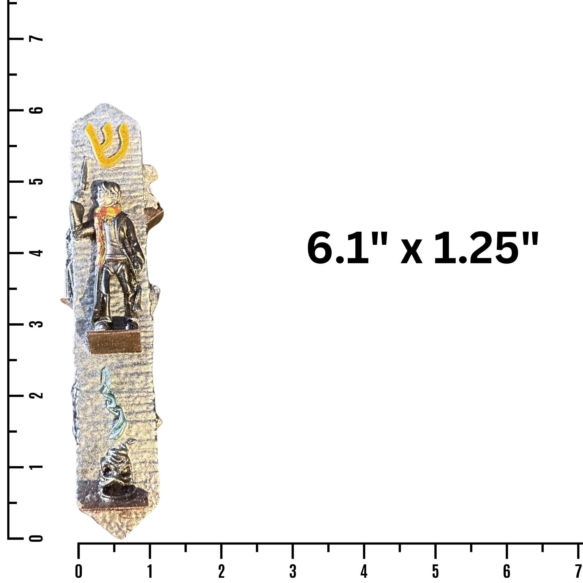Potter Wizard Inspired Mezuzah Cover – Handmade Resin Judaica Case, Unique Themed Artisan Mezuzah Holder - Bar & Bat Mitzvah Gift