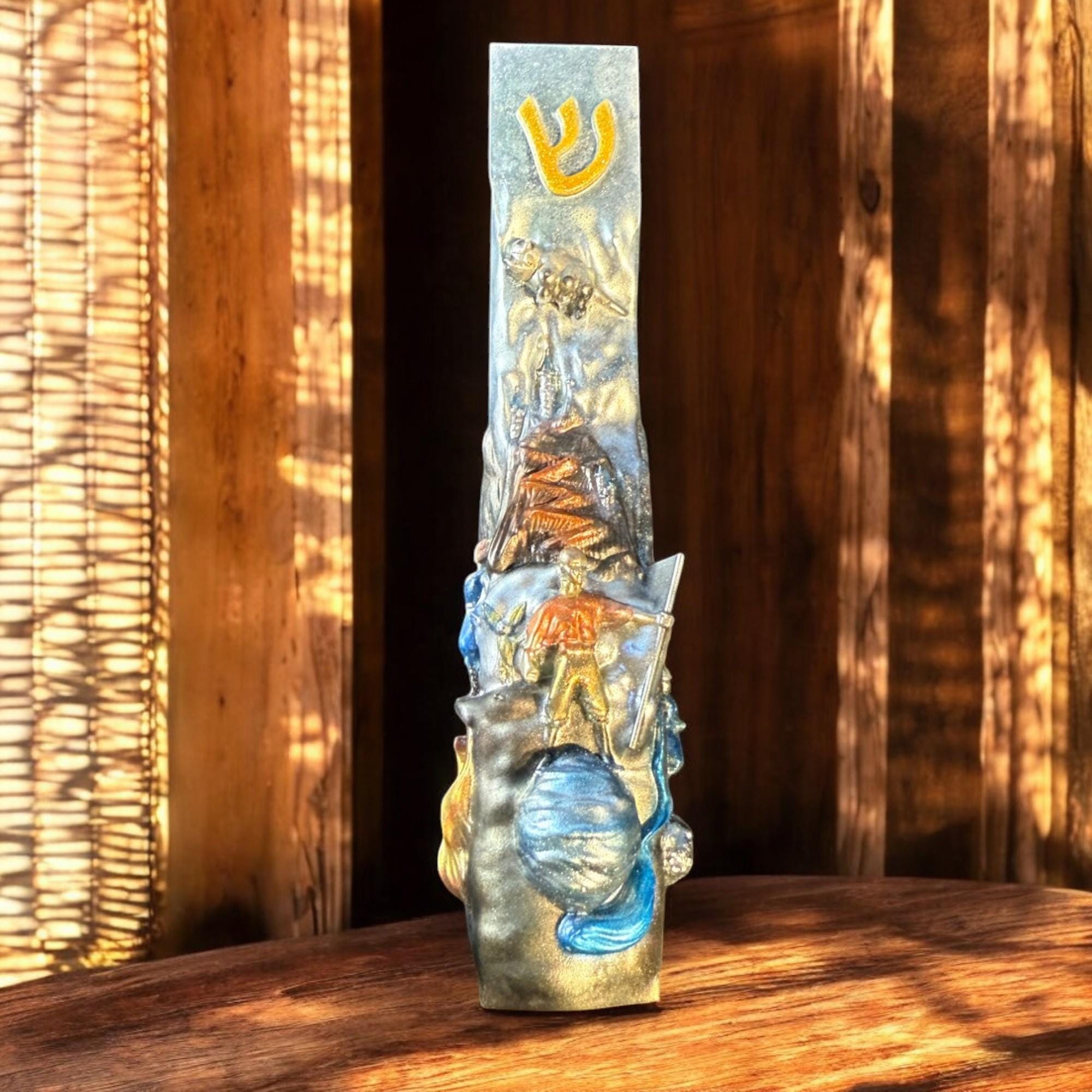 The Last Airbender - Avatar Mezuzah Cover – Handmade Resin Judaica Case, Unique Themed Artisan Mezuzah Holder