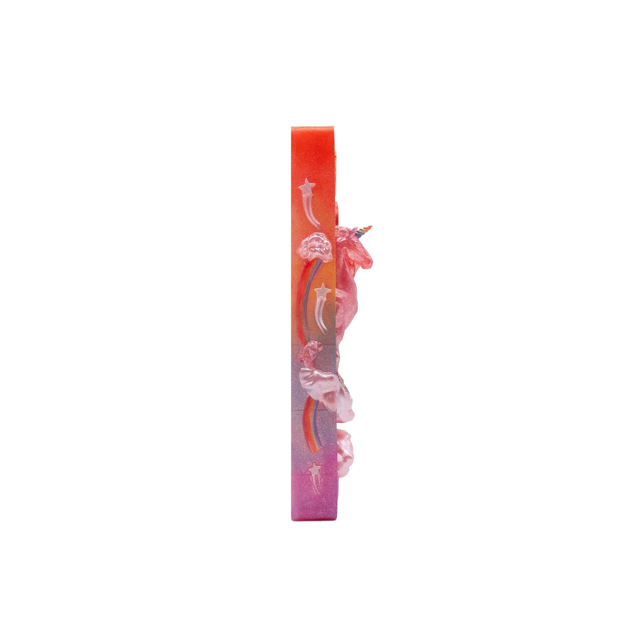 Unicorn Mezuzah Cover for a Girl's Room – Handmade Resin Judaica Case, Unique Themed Artisan Mezuzah Holder