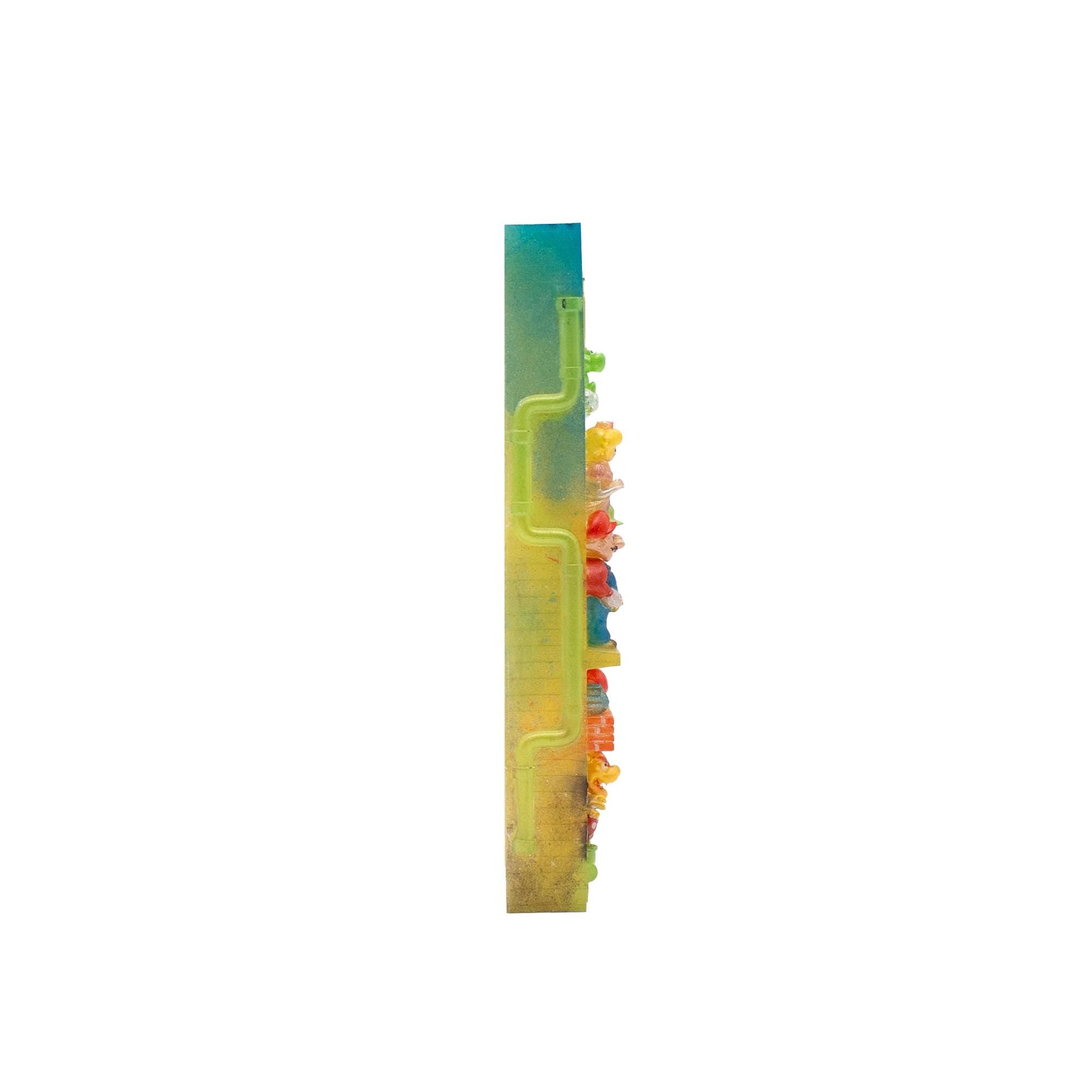 Mario K Video Game Mezuzah Cover – Handmade Resin Judaica Case, Unique Themed Artisan Mezuzah Holder